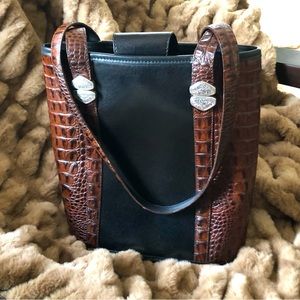 Brighton croco-embossed handbag